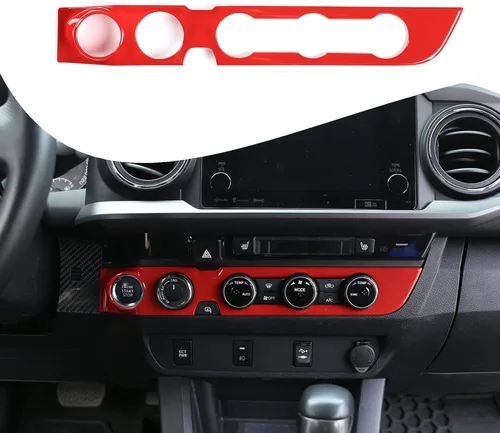 Vista 21 de Lcojicep Cubierta de panel de botón de aire acondicionado, accesorios de automóvil compatibles con Tacoma 2016-2020