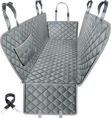 Vista 21 de URPOWER Funda de asiento para perro, hamaca 100% impermeable, 600D, resistente, a prueba de arañazos, antideslizante, duradera, suave