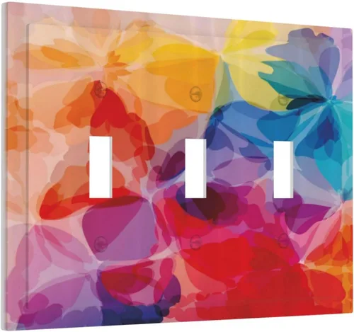 Vista 85 de Bear Moose Lodge Woodland - Placa de interruptor de luz dúplex individual de 1 banda, cubierta de salida decorativa de pared, placa frontal