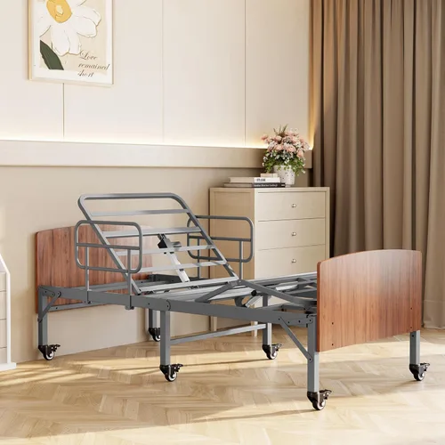 ESHINE Base de cama ajustable con cabecero, base eléctrica ergonómica, control remoto inalámbrico, luz debajo de la cama, inclinación de la cabeza y