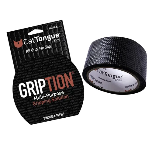Vista 22 de CATTONGUE GRIPS Cinta de Agarre No Abrasiva - 1 pulgada de Grosor, Resistente, Impermeable, Cinta Antideslizante para Envolver Herramientas, Bates