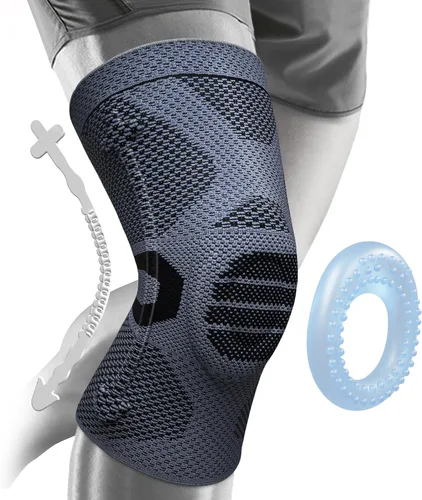 Vista 24 de NEENCA - Rodillera profesional de compresión, tecnología de punto horizontal, grado médico, para desgarro de menisco, ligamento anterior cruzado