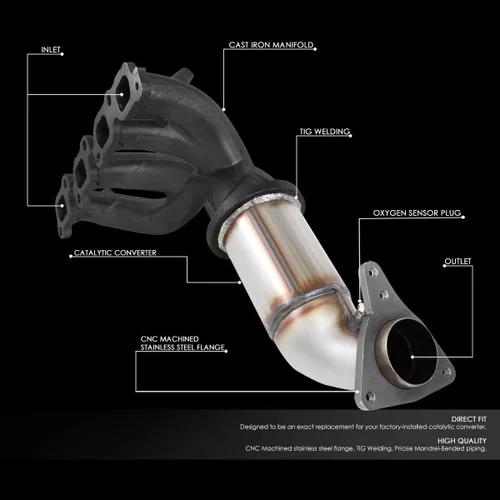 Vista 18 de DNA MOTORING Convertidor catalítico de estilo de fábrica, tubo de escape con Y-pipa compatible con 02-05 Escalade Avalanche 1500 4.3 4.8 5.3L