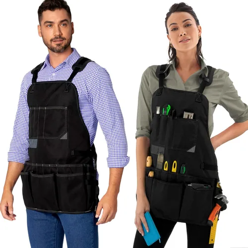 Vista 7 de Under NY Sky Delantal para herramientas, soporte magnético para puntas Negro