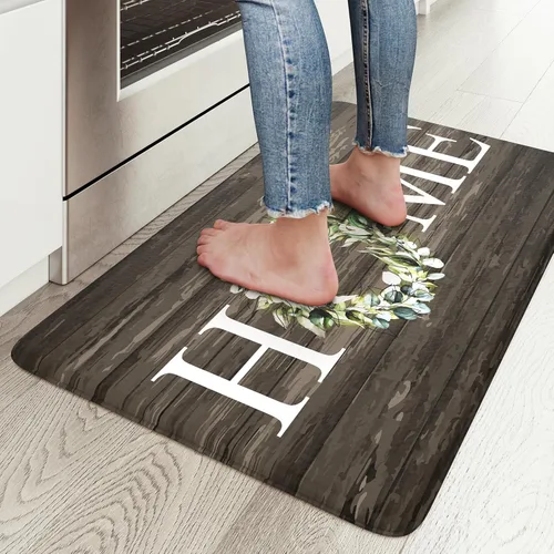 Vista 49 de KIMODE Tapete de Cocina Estilo Granja 2PCS Alfombras de Cocina Anti Fatiga Antideslizantes Impermeables Tapete de Piso de Cocina Acolchado Cómodo
