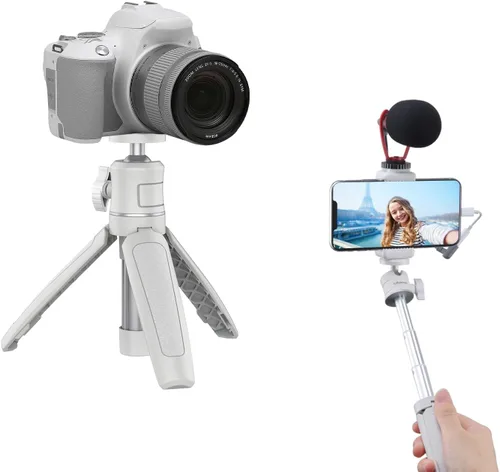 Vista 7 de MT-08 Mini trípode negro para cámara, trípode universal de tornillo de 1/4 pulgadas compatible con DJI OSMO Pocket 3/Insta 360 x 5/OSMO