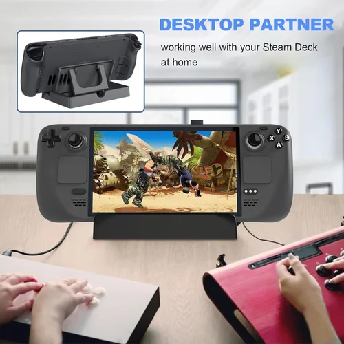 Vista 6 de Tangaroa Base de soporte de cubierta de vapor soporte plegable ajustable para accesorios de Steamdeck con almohadilla de silicona antideslizante