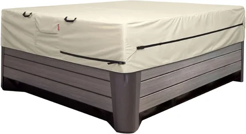 Porch Shield Cubierta impermeable y resistente al desvanecimiento de 600D para bañera de hidromasaje de exterior 80 x 80 pulgadas, protector de SPA