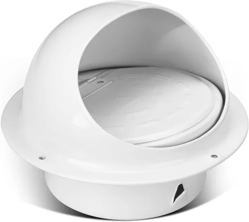 Vista 9 de Cubierta de ventilación de secadora exterior, rejilla de ventilación redonda de acero inoxidable de 4 pulgadas, ventilación de pared de apertura