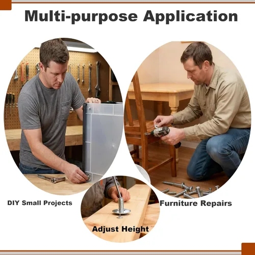 Vista 6 de Stainless 1.2" Large Outer Diameter Flat Washer with 1/16" Thick,M4x30(OD) Fender Gasket for Screw Bolt Hardware Lock,50 pcs