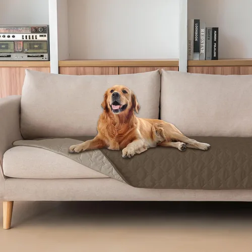 Vista 60 de gogobunny - Manta para perros y gatos 100% impermeable y de doble cara, funda suave para cama de mascotas, reversible, protege muebles, carbón