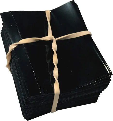 Vista 9 de 45 x 23 mm Banda Termocontraíble Perforada NEGRA para Botellas de Líquidos de Muchos Tipos Se Ajusta a Diámetros de 3/4" a 1" - Paquete de 250