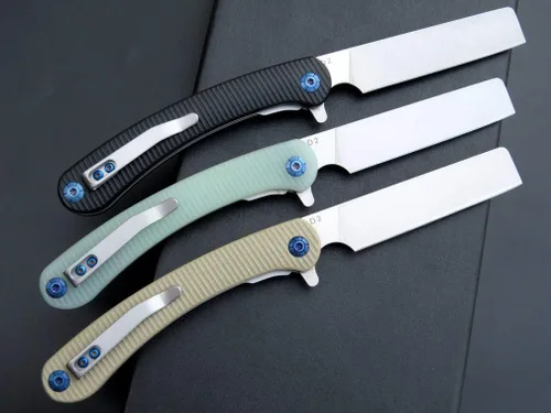 Vista 8 de Eafengrow EF939 cuchillo plegable de bolsillo con hoja de acero D2 y mango G10; cuchillo plegable de bolsillo EDC para supervivencia en camping y al
