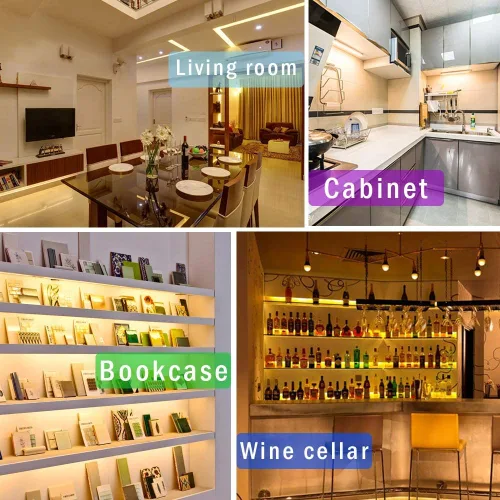 Vista 9 de Kit de Conectores para Tira LED de 2 Pines de 8mm FSJEE Incluye Conector de Esquina en Ángulo Recto de 2 Pines, Forma de T y Conector Sin Espacios