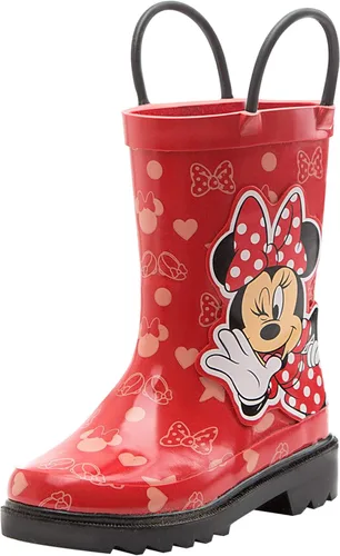 Disney Mickey Mouse Botas de lluvia de goma azul para niños impermeables fáciles de poner tallas para niños pequeños y niños pequeños
