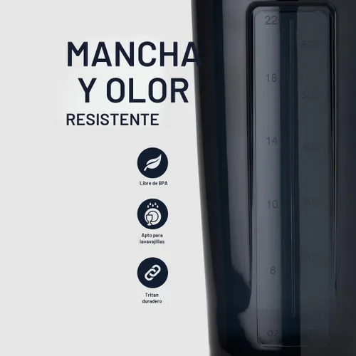 Vista 4 de Botella mezcladora serie Pro de BlenderBottle para batidos de proteínas y bebidas de preentrenamiento, 24 onzas, color negro