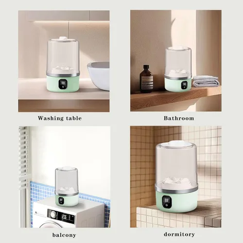 Vista 7 de Lavadora de ropa interior, mini portátil recargable con 3000 mAh, lavadora de ropa interior, lavadora inalámbrica recargable, para apartamentos