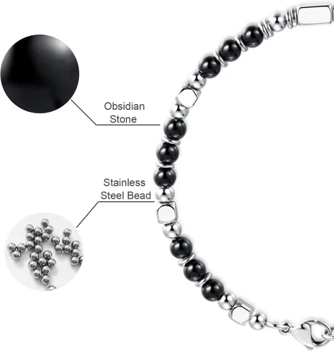 Vista 5 de Pulseras de cuentas para mujer, pulseras bohemias de plata y oro, regalos de joyería de moda para amante, mamá, amigos