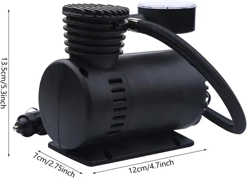 Vista 2 de Yosoo Medidor de gas de rango de 300 PSI, Enchufe para encendedor de cigarrillos de automóvil, Mini compresor de aire portátil, Bomba de infaltor