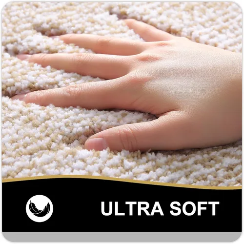 Vista 3 de OLANLY Alfombras de baño 24x16, tapetes de baño extra suaves y absorbentes de microfibra, antideslizantes, lavables a máquina, secan rápido
