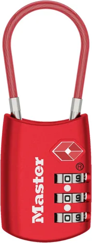 Vista 18 de Master Lock 4688D Candado para Equipaje con Combinación Personalizable Aprobado por TSA, 1 Unidad, Plateado Colores surtidos