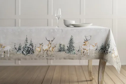 Vista 3 de Maison d' Hermine Mantel 100% algodón para mesas de cocina, comedor, fiestas, bodas, Acción de GraciasNavidad (Rectángulo, 60 x120 pulgadas)