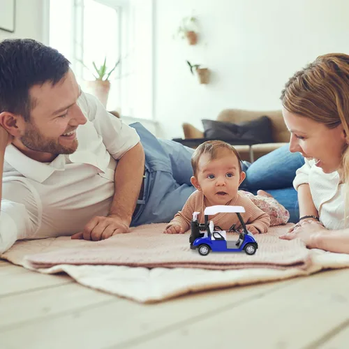 Vista 2 de IMIKEYA Carrito de golf: Carro de golf modelo de metal fundido a presión Mini 1:20 Escala Carro de golf Modelo de carrito de golf Carro de golf