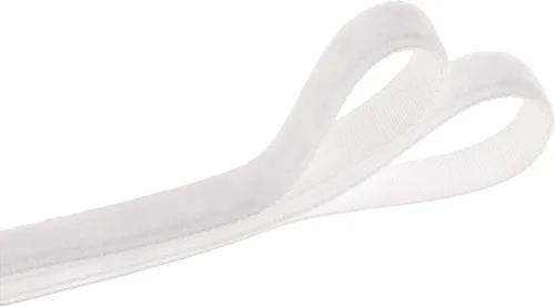 Vista 97 de QIANF Cinta de terciopelo, de 1-1/2 pulgada, carrete de 25 yardas (blanco)