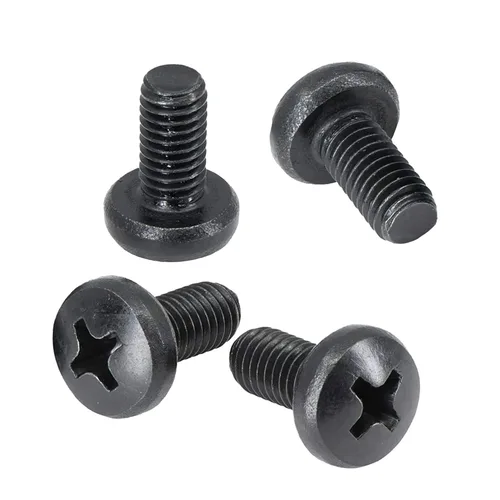 Kit de tornillos para matrícula compatible con tornillos de matrícula BMW/Tesla, cabeza de máquina Phillips 18-8, óxido negro de acero inoxidable,