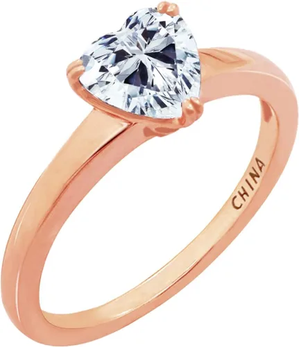 Tienda Collection Anillo solitario de plata de ley con forma de fantasía hecho con circonitas de elementos infinitos