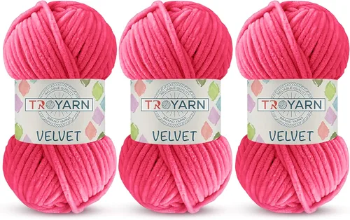 Vista 65 de Hilo de Chenilla para Ganchillo - 100g (121m), Hilo Suavísimo y Esponjoso, Perfecto para Mantas de Bebé y Amigurumi, Tamaño 6
