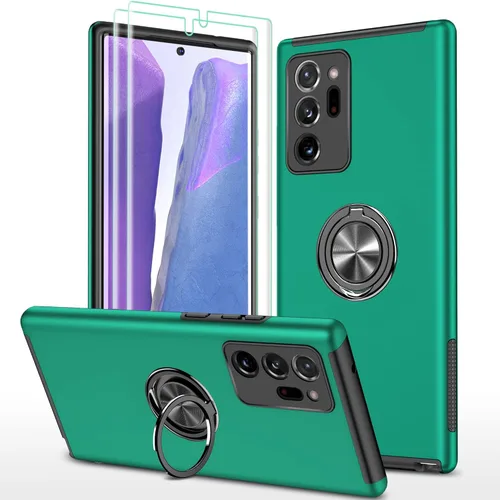 Vista 16 de Funda para Samsung Galaxy Note 20 Ultra con protector de pantalla de TPU flexible autorreparable [2 unidades], funda con función de atril invisible