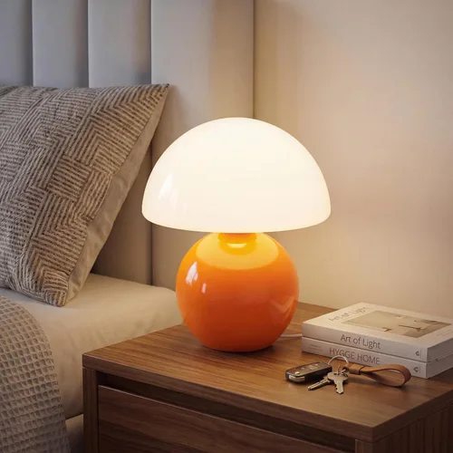 Dawnwake Lámpara de Mesa con Forma de Hongo para Dormitorio, Lámparas Pequeñas de Escritorio para Mesita de Noche para Mesas de Noche de Sala de