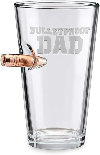 Vista 7 de BenShot Bulletproof Dad Rocks Glass con bala real .308 – 11oz Fabricado en los Estados Unidos