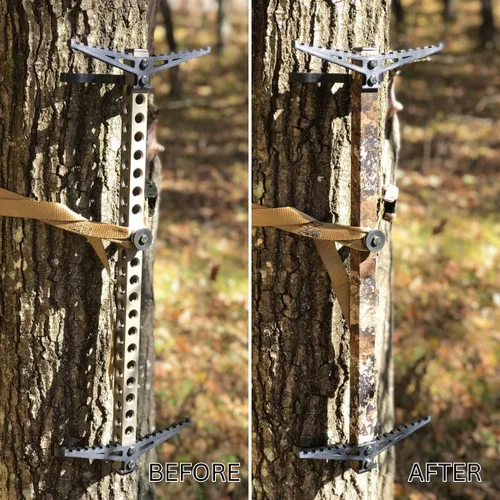Vista 5 de Stealth Strips Cinta Silenciadora Conceal Camo Tela Silenciadora Autoadhesiva Ideal para Silenciar Todo tu Equipo de Caza Metálico y Accesorios