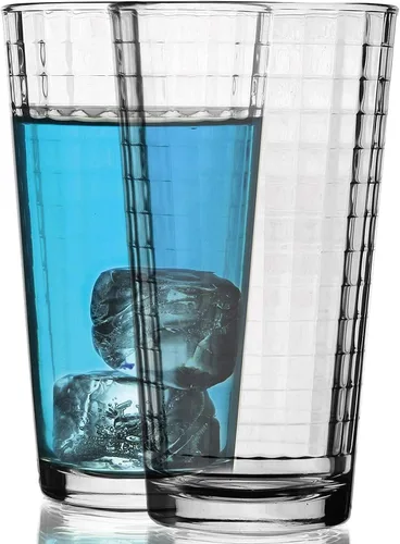 Vista 8 de Circleware 40170 Cosmo - Juego de 4 vasos altos de base pesada, vasos para bebidas de té helado, cristalería para agua, jugo, cerveza y decoración