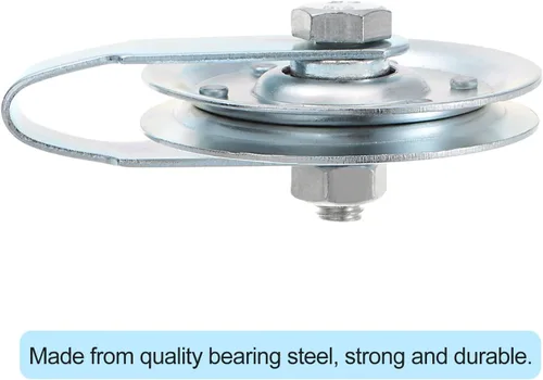 Vista 5 de uxcell 1 juego de polea de puerta de garaje y kit de repuesto de cable de 2.992 in, polea de puerta de 3 pulgadas de diámetro exterior y cable