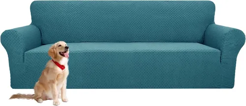 Vista 8 de YEMYHOM Funda para sofá con diseño jacquard de alta elasticidad, funda para silla de sala de estar, a prueba de mascotas, perros y gatos