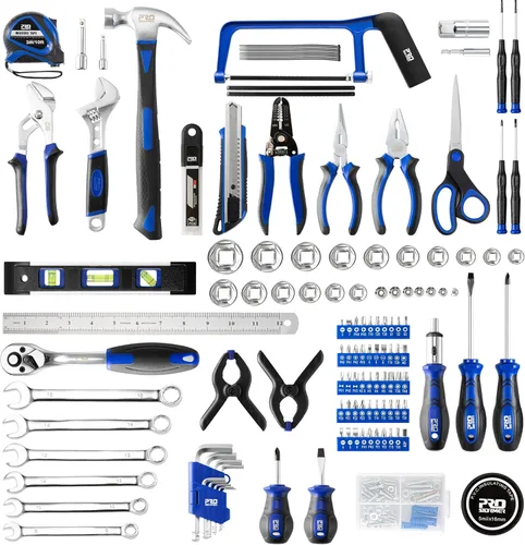 Vista 2 de Prostormer Kit de herramientas de 259 piezas, juego de herramientas manuales para el hogar general con caja de herramientas de almacenamiento