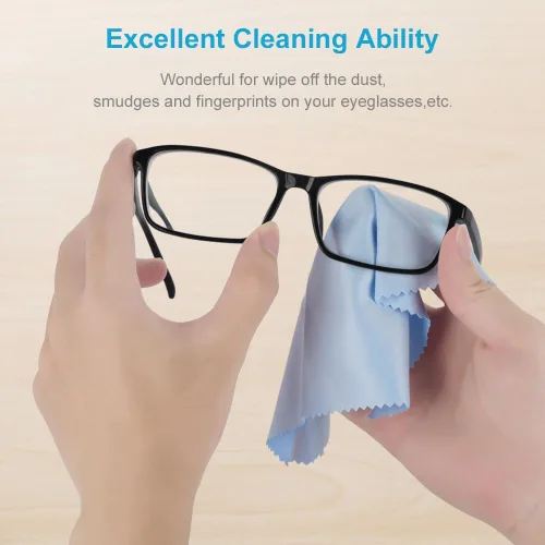 Vista 3 de Mcyye 8 paños de limpieza de microfibra para lentes (6 x 7 pulgadas), paño de limpieza de lentes de primera calidad, paño de limpieza para lentes