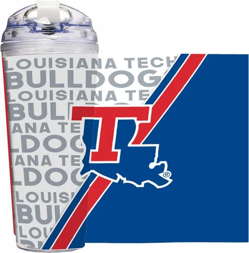 Vista 39 de Rico Industries NCAA - Vaso de acrílico estándar de 24 onzas con tapa con bisagras, vaso de doble pared con licencia oficial y popote