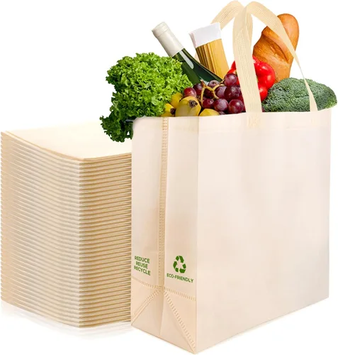 Vista 10 de Simply Cool Bolsas de comestibles reutilizables ecológicas de 14.5 x 14 x 6.6 pulgadas, resistentes y plegables, bolsas de compras a granel