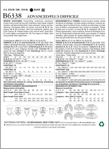 Vista 2 de Butterick Patrones B6338 Corsés y faldas con dobladillo curvado, A5 (6-8-10-12-14)