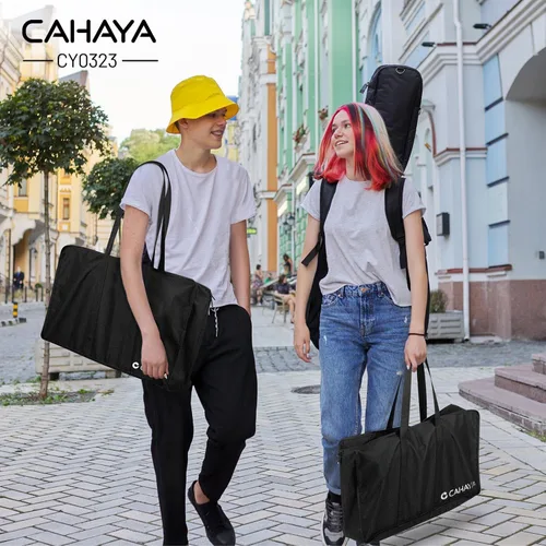 Vista 7 de CAHAYA Soporte de música Bolsa de transporte universal de alta capacidad portátil para partituras sólidas Soporte de micrófono Soporte de altavoz