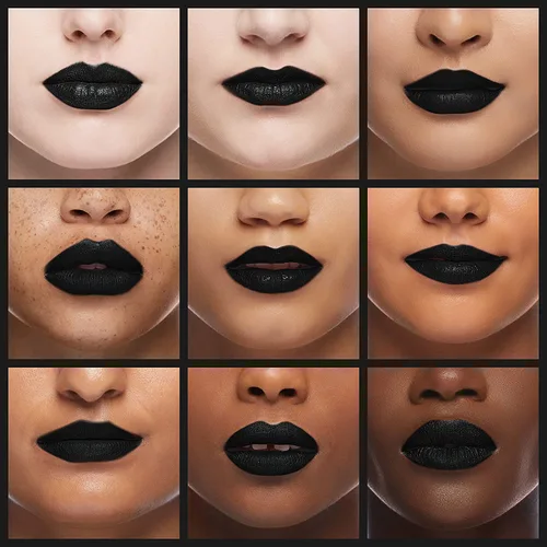 Vista 5 de AMY'S DIARY Juego de 2 delineadores de labios y lápiz labial negro mate, delineador de labios negros de larga duración, impermeable, juego de lápiz