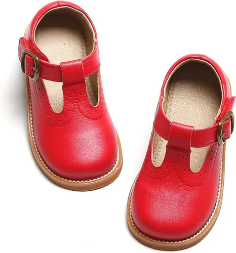 Otter MOMO Vestido de uniforme escolar con tirantes en T para niña Mary Jane Flat