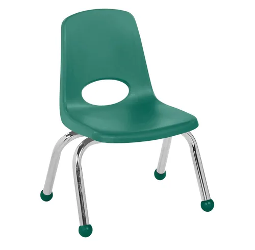 Vista 48 de FDP 11559-SD - Silla escolar apilable de 16 pulgadas, asiento apilable para estudiantes con patas de acero cromado y deslizadores de bolas