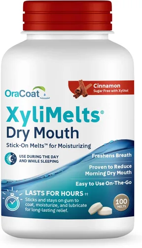 Vista 9 de Oracoat XyliMelts - Discos hidratantes para la boca seca, sin azúcar con xilitol, 230 unidades, sabor ligeramente dulce, alivio de 8 horas