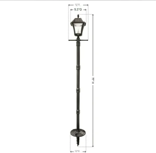 Vista 8 de Gama Sonic GS-105S-G Baytown Ez Lámpara de anclaje, Poste, LED blanco brillante, negro