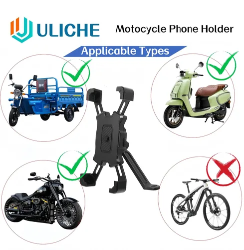Vista 7 de Soporte para teléfono para espejo retrovisor de motocicleta, soporte universal de teléfono para motocicleta, scooter, ciclomotor, espejo retrovisor